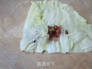 腊味翡翠卷的做法步骤:6