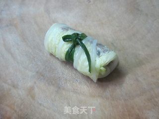 腊味翡翠卷的做法步骤:7