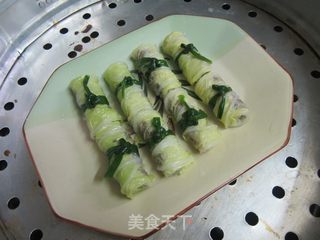 腊味翡翠卷的做法步骤:8