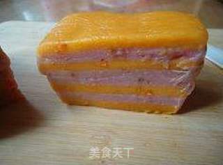 自制彩条年糕的做法步骤:13