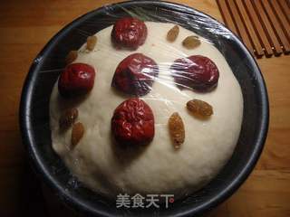 奶香双层红枣发糕的做法步骤:8