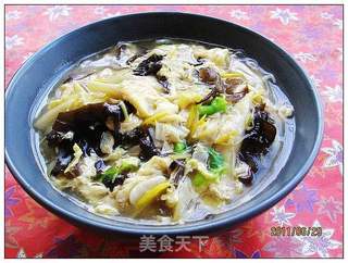 黄花菜鲜蛤汤卤面的做法步骤:7