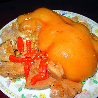 电压煲焖-----香芋猪蹄肘子的做法步骤:9