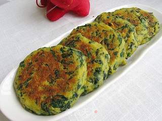 玉米芹菜叶烙饼的做法步骤:6