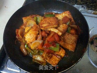 回锅豆腐的做法步骤:9