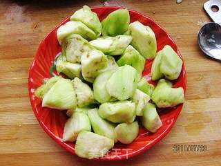 香菜茄子的做法步骤:2