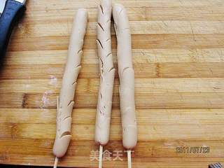 香煎鸡肉肠的做法步骤:2