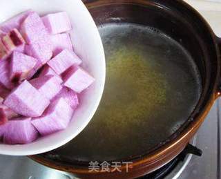 冬日暖粥 --- 紫心淮山燕麦粥的做法步骤:5