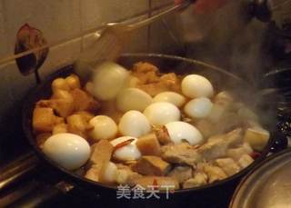 家常红烧肉烧鸡蛋的做法步骤:6