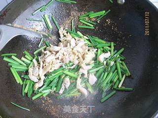 韭苔鸡丝的做法步骤:5