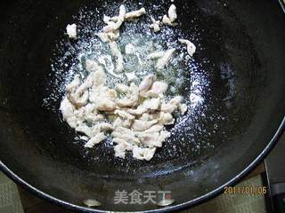 韭苔鸡丝的做法步骤:3