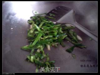 青椒烧焖子的做法步骤:4