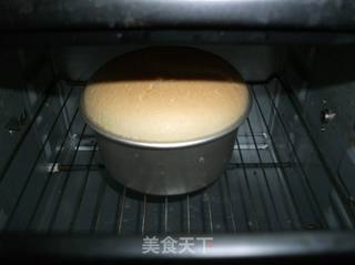 6寸原味戚风蛋糕的做法步骤:9