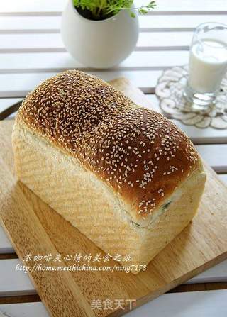 黑白芝麻土司的做法步骤:19