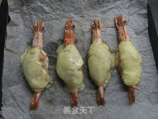 薯泥芝士焗对虾的做法步骤:16