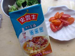 史云生鸡汤蒸时蔬的做法步骤:2