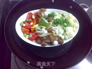 史云生鸡汤蒸时蔬的做法步骤:6