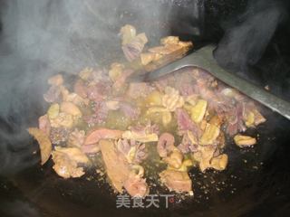 泡菜炒鸡杂的做法步骤:5