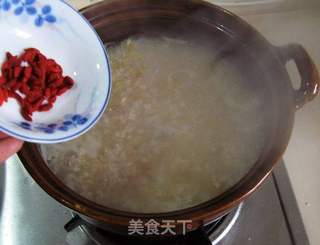 冬日暖粥 --- 银耳瑶柱鸡蓉粥的做法步骤:11