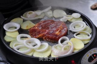 风味铁板煎梅花肉的做法步骤：9