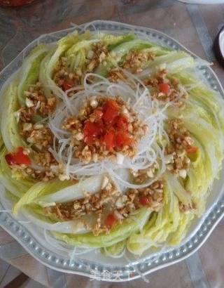 蒜蓉粉丝娃娃菜—白菜做出海鲜味的做法步骤:6