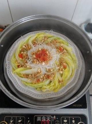 蒜蓉粉丝娃娃菜—白菜做出海鲜味的做法步骤:7