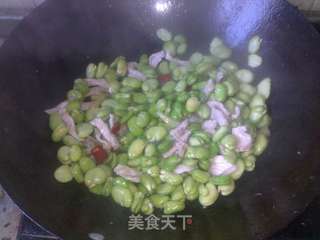 蚕豆雪菜肉丝 - 可口下饭菜的做法步骤：4