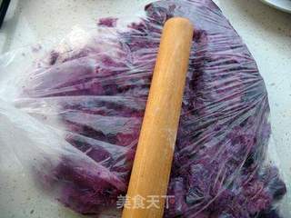 中西合璧【饺子皮紫薯挞】的做法步骤:4