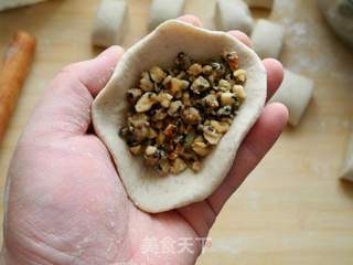 五谷豆渣夹心馒头的做法步骤:8