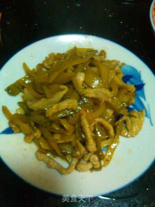 榨菜炒肉丝的做法步骤：4