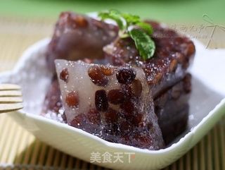 蜜豆马蹄糕的做法步骤:11