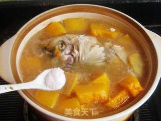 南瓜鲢鱼头的做法步骤:10