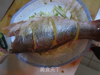 清蒸鲈鱼的做法步骤:7
