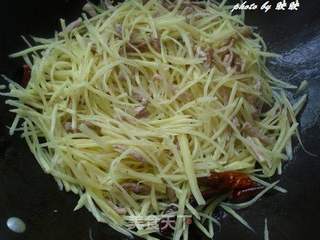 沙茶土豆丝炒肉的做法步骤:9