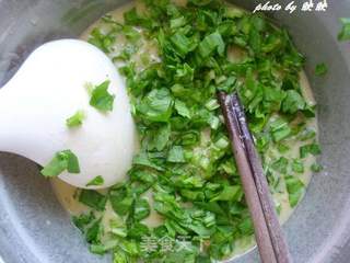 茼蒿鸡蛋饼的做法步骤:6