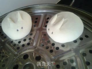 小兔子豆沙包的做法步骤:12