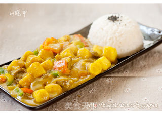 铁棍山药咖喱牛肉饭的做法步骤:10
