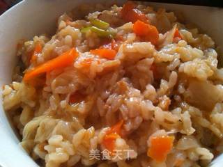 胡萝卜白菜焖米饭的做法步骤:5