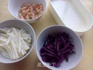 【加拿大野生北极虾】北极虾杂粮煎饼的做法步骤:3