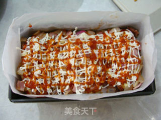 洋葱培根吐司的做法步骤:17