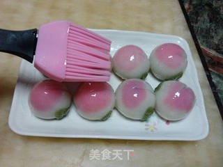 彩绘汤圆の蒸仙桃——年夜桌上的小仙子的做法步骤:15