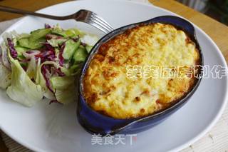 “焗烤芝士肉酱手工年糕”,美味的让自己感动!的做法步骤:5
