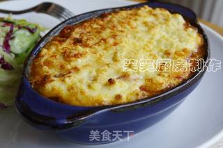 “焗烤芝士肉酱手工年糕”,美味的让自己感动!的做法步骤:4