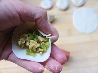 做好吃好看又不一般的饺子——豆浆芹香鸡蛋水饺的做法步骤:14