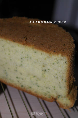 荠菜米粉戚风蛋糕的做法步骤:6