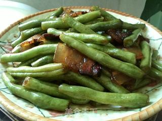 自制腊肉炒芸豆的做法步骤:6