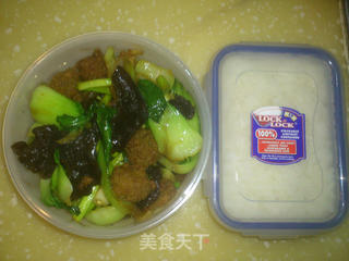 木耳油菜炒丸子的做法步骤:7