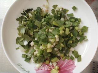 青蒜火腿蛋炒饭的做法步骤:4