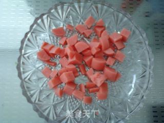 青蒜火腿蛋炒饭的做法步骤:6