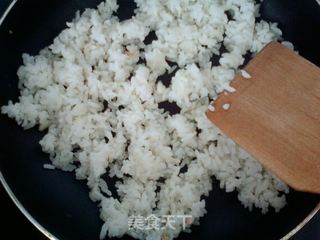 青蒜火腿蛋炒饭的做法步骤:9
